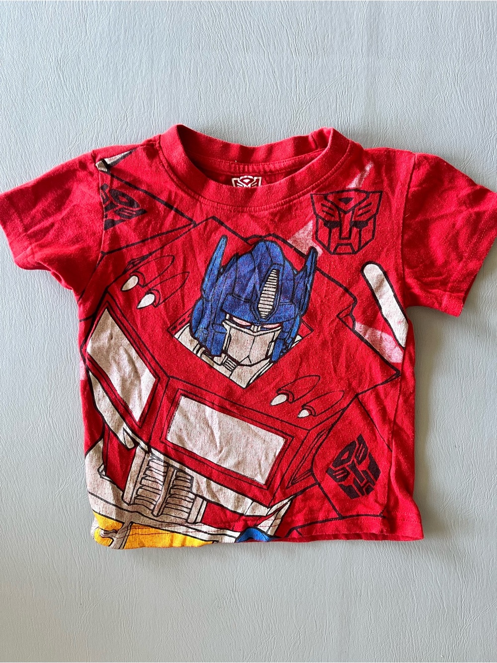 Hasbro Red Kids T-Shirt with White Transformers Emblem